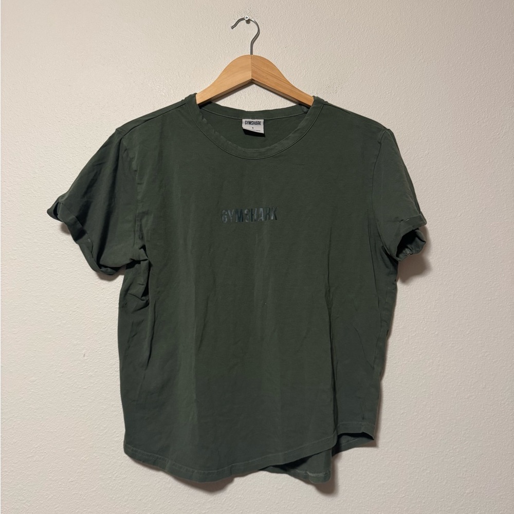 Gymshark Women's Short Sleeve Tee in Olive Green